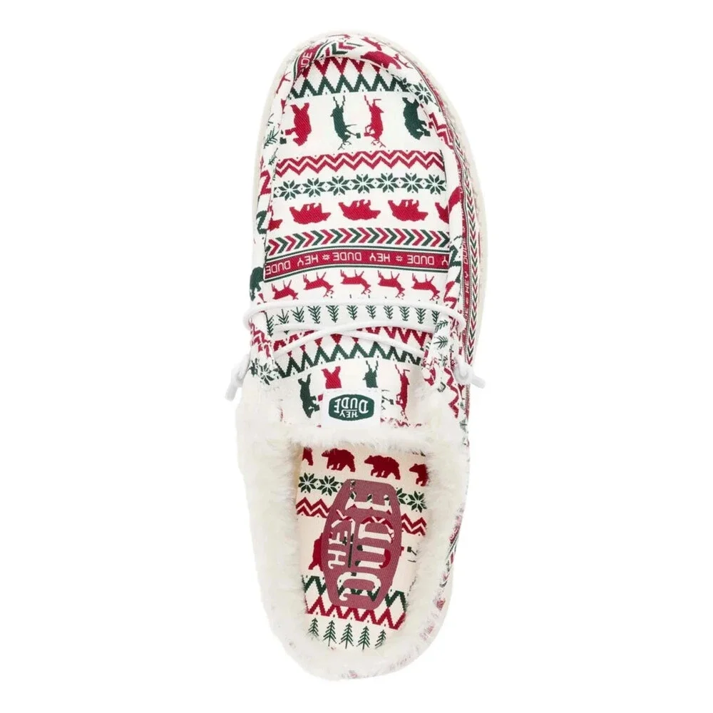 Hey Dude Wally Slip Holiday Cheers 41973-119 Men's 12 Multi Casual Shoes UWU1038
